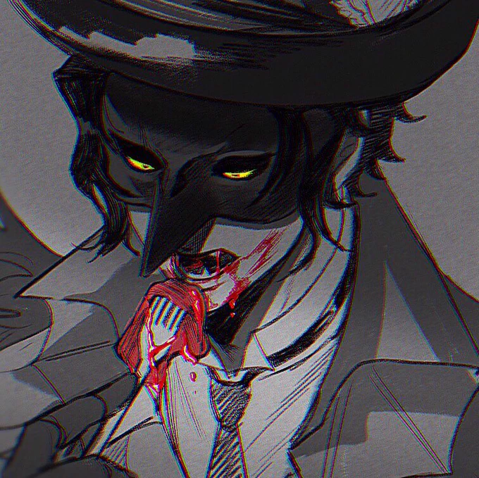 クロウリーの好物が"ジビエ"っていうのをみて興奮しながら描いた落書き出てきた。(※血っぽい表現あり) 