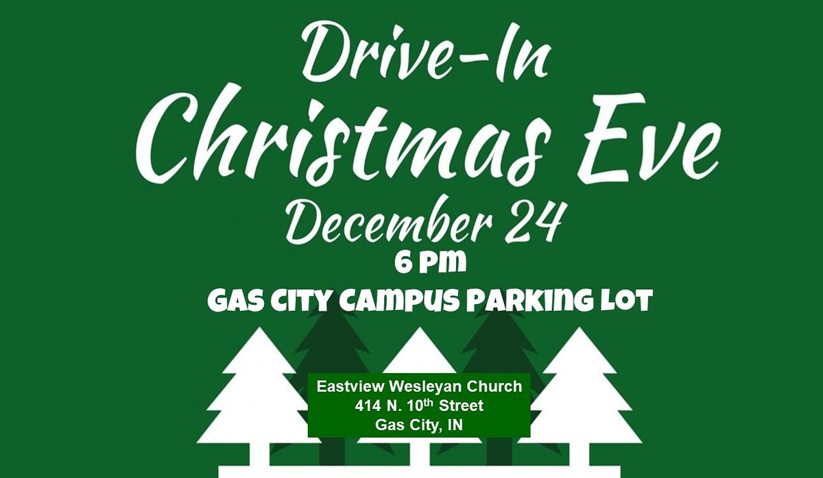 EWesleyanChurch's tweet photo. Have you heard? We are having a DRIVE-IN Christmas Eve service on Thursday @ 6 pm. Tune your radio station to 107.7 FM for a special 15-minute service on Christmas Eve!
#DriveInChurch #ChristmasEve #CandlelightService #JesusIsTheReason #MerryAndBright #RadioRadio https://t.co/ZISt2wabhB