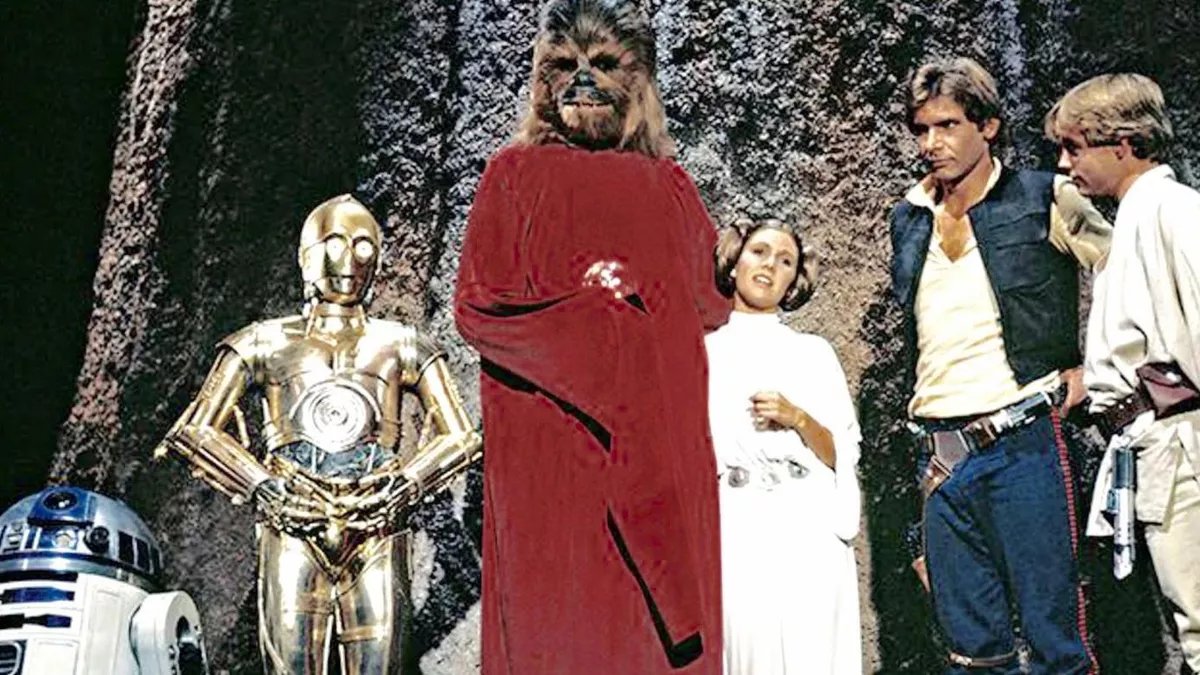 30. The absolute worst thing Lucasfilm ever put out: the infamous Star Wars Holiday Special (1978), a staggeringly weird variety show of Wookie home life, Age of Aquarius spirituality, and a cartoon Boba Fett. It deserves its reputation, and yes, it is so bad it is good.