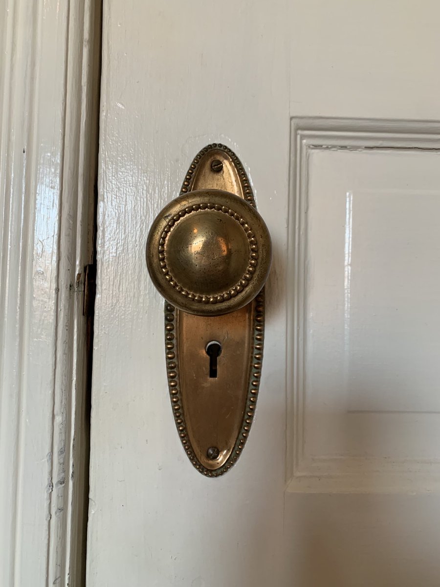 So a spring must have snapped in the doorknob and I am now fully stuck in my bedroom. It is a weird antique knob. So umm does anyone have ideas? (Small mercy, my kids are on the other side of door and happily fetching me snacks while the grownups brainstorm).