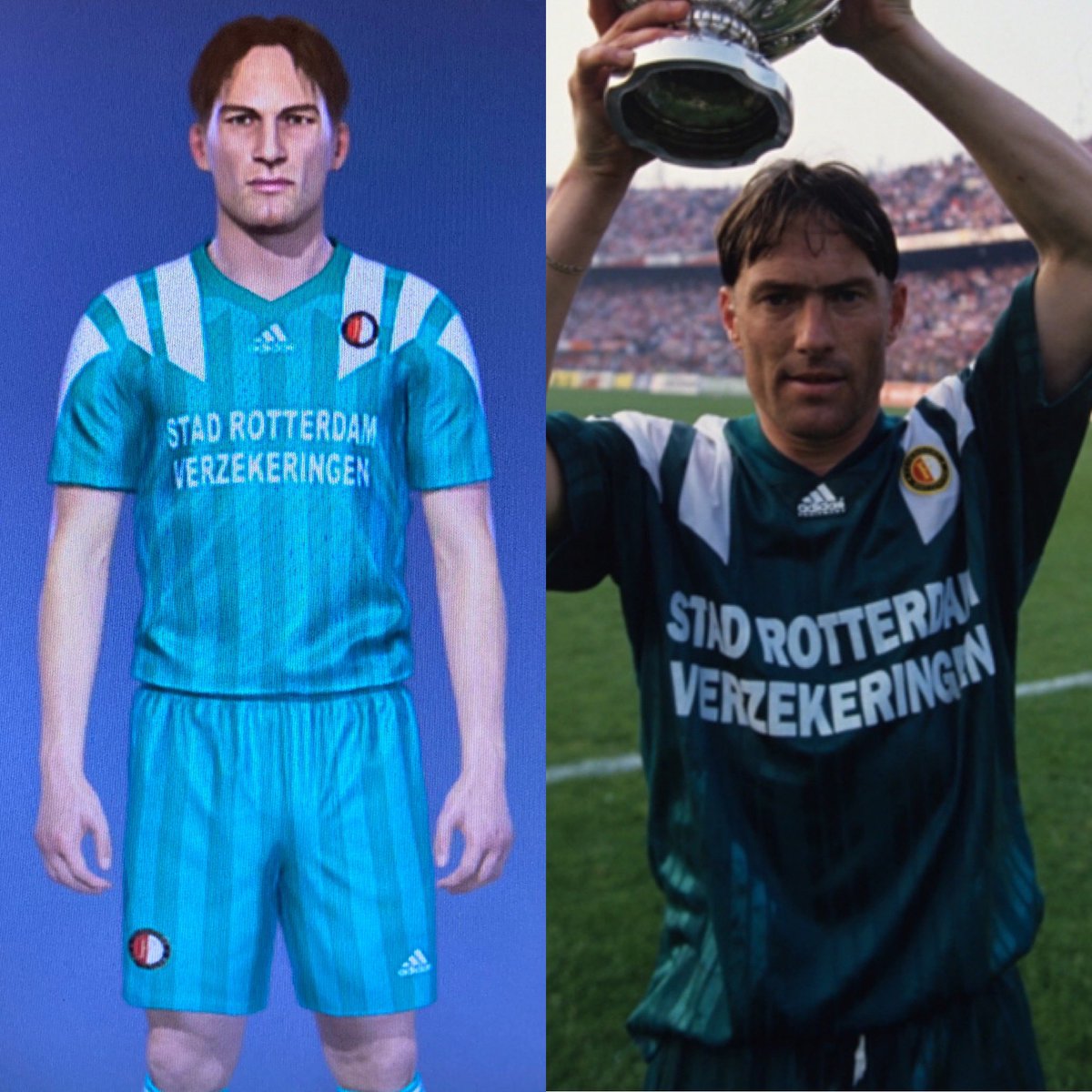 frkitman's tweet photo. Feyenoord away kit for the 1992/93 and 1993/94 seasons
#ruudheus #Feyenoord #adidas #peskit #stadrotterdam #kampioenschap93 #stadrotterdamverzekeringen #pesmaster #classicpeskit #feyenoordpeskit #bekerwinnaar94 #feyenoordrotterdam #frkitman https://t.co/lODvugQ9ge