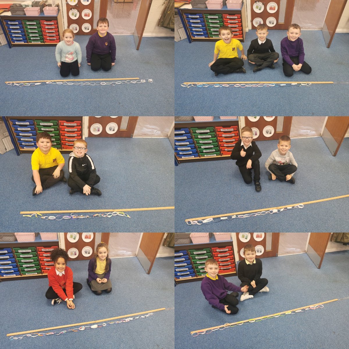 missmclean_NPS's tweet photo. Primary 3 had a brilliant time during their #NPSstem challenge last week 👏🏼
They created colourful pictures about friendship and kindness in pairs. Then they competed to create the longest paper chain (using only an A4 sheet of paper)! Our longest was 230cm!

#NPStogether https://t.co/XDKN9Vi5E0