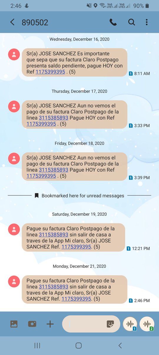 jdpaez20's tweet photo. Lo único claro es que @ClaroTeAyuda en realidad NO ayuda, juegan con el tiempo de las personas, llevo 11 días reportando msjs que no debo recibir y ustedes ahora solo se dedican a no responder y aun peor dicen abrir incidencias que no aparecen en sus CAV @sicsuper por fa su ayuda https://t.co/jTaOl91IkT