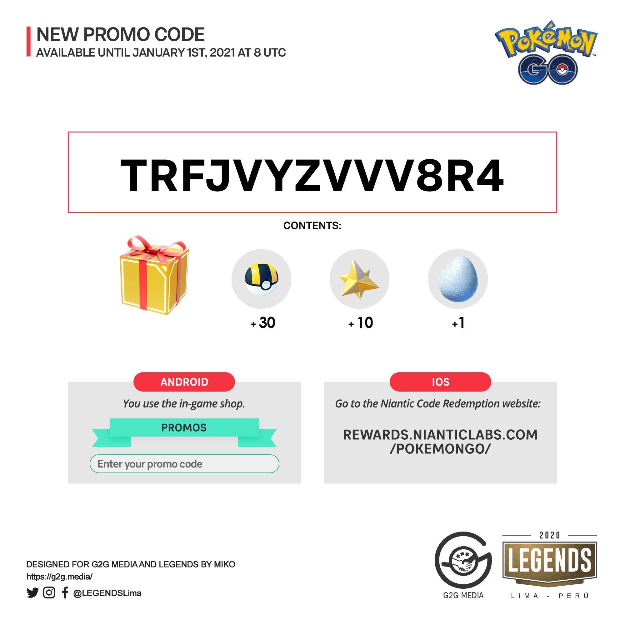 Pokemon Go': Promo Codes List for January 2021