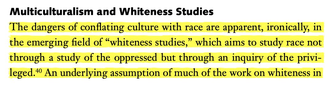 joel olson, on whiteness as power as opposed to cultural identity: "the problem, of course, is that whiteness historically has not been an expression of culture so much as a form of standing reflecting relations of inequality, discrimination, privilege, and terror."