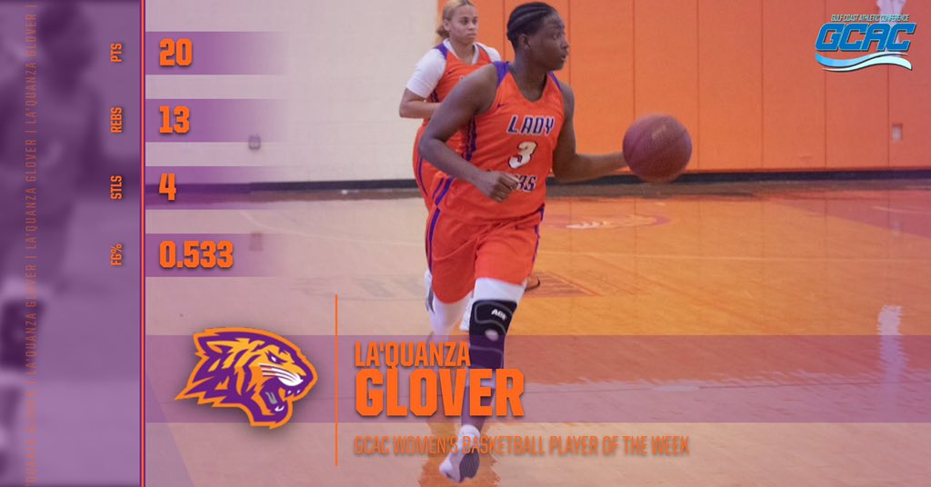 HBCUAC's tweet photo. Congratulations to @EWCAthletics’ La’Quanza Glover on being named GCAC WBB Player of the Week!!!!

#TigerPride

https://t.co/RM3KgekEi8 https://t.co/ecIvDrZe8S