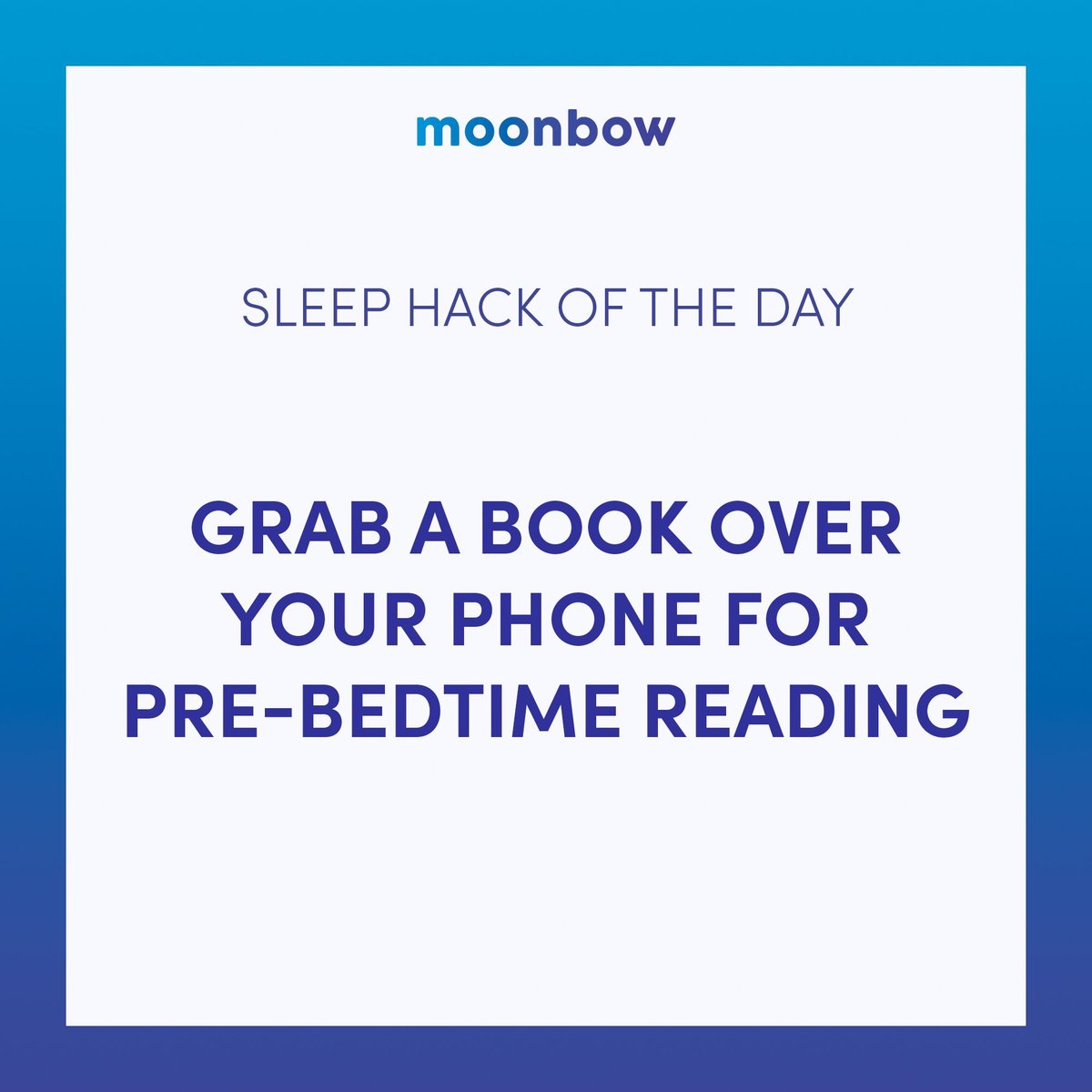 DubsLabsSleep's tweet photo. We say it a lot, but it's always important: blue light from your electronic devices blocks melatonin, a hormone that helps you sleep! So, if you're reading this, in bed, at night, put the phone down and grab a book! 💙 https://t.co/EZ66aos7ty
