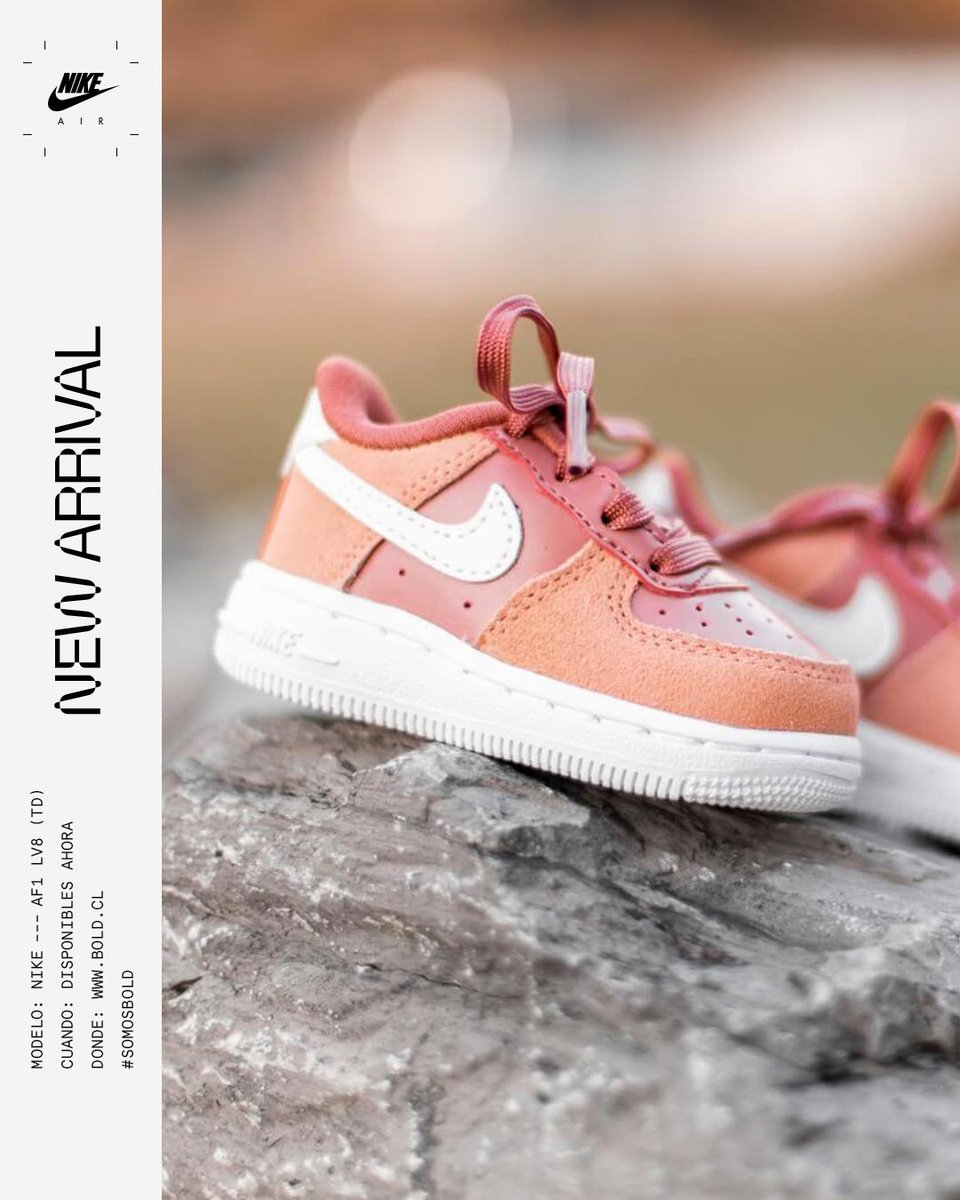Nike nos trae la Air Force 1 LV8 Valentine’s Day (TD) para los más pequeños. Encuéntralas desde hoy en tiendas BOLD y bold.cl. #somosbold
