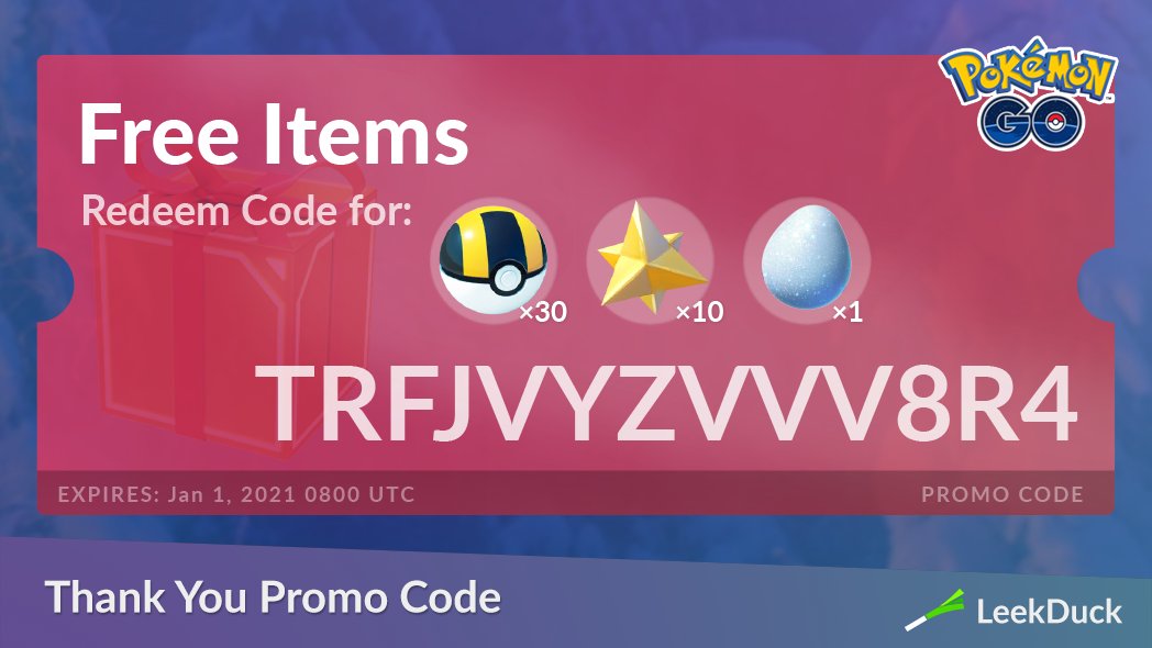 PogoRaiders's tweet photo. New #PokemonGo promo code now available! https://t.co/vCwIKg63OV