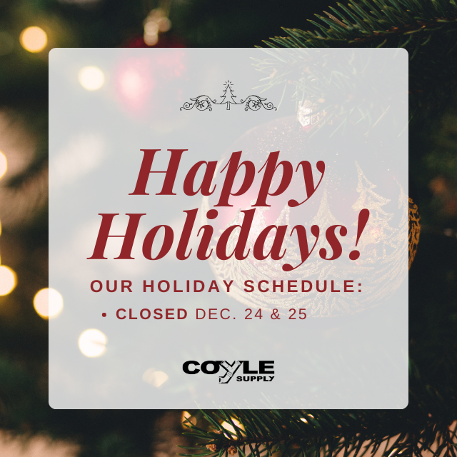 CoyleSupplyInc's tweet photo. We want to wish you the best the holiday season has to offer! Happy Holidays from Coyle Supply 🎄🎁 https://t.co/IiG8hdQB0b