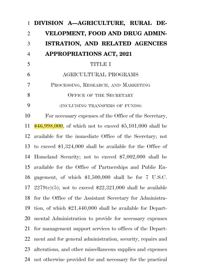 Making it rain on the bureaucrats right out of the gate, with $47,000,000 for "Processing, researching, and marketing". Public engagement, support services, miscellaneous supplies and expenses....this is the administrative state pigs flooding their trough