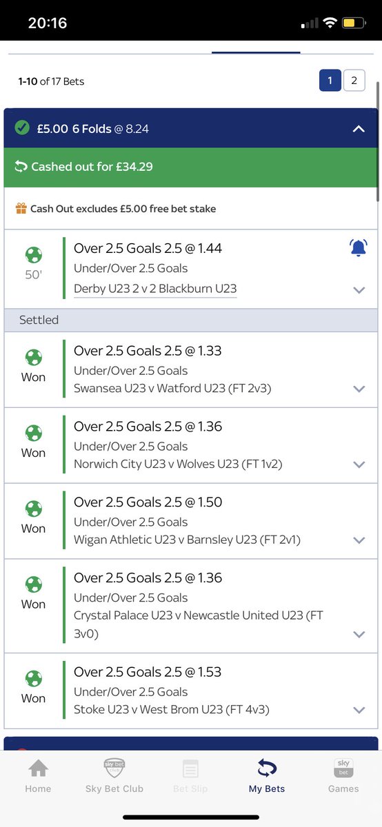 Adam_Hayton's tweet photo. @BetCIubVip Lil u23s overs acca came in, cashed out at 1-1 in the late but was one goal off last monday for the u23 prem too https://t.co/icsjVyMCo5