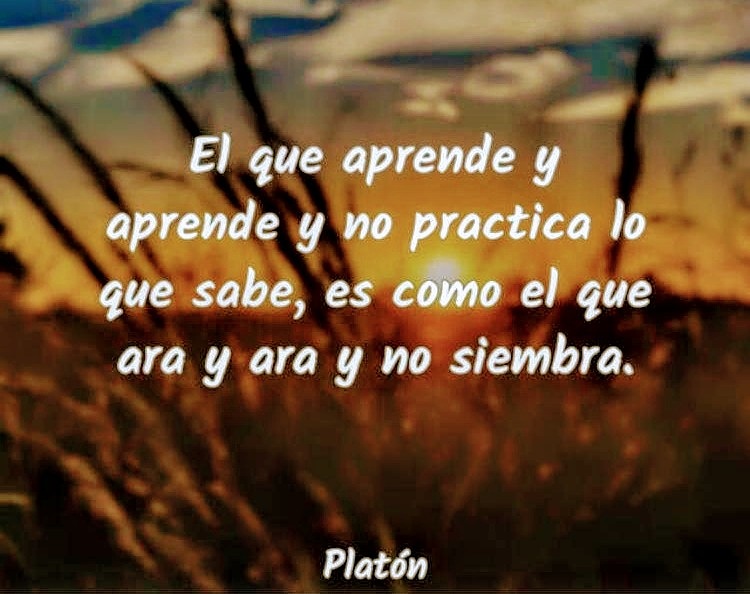 El que aprende y aprende 
y no practica lo que sabe,

es como el que ara y ara 
y no siembra.

#CancerFighter 
#CancerWarrior 

#CancerDeMamaSurvivor