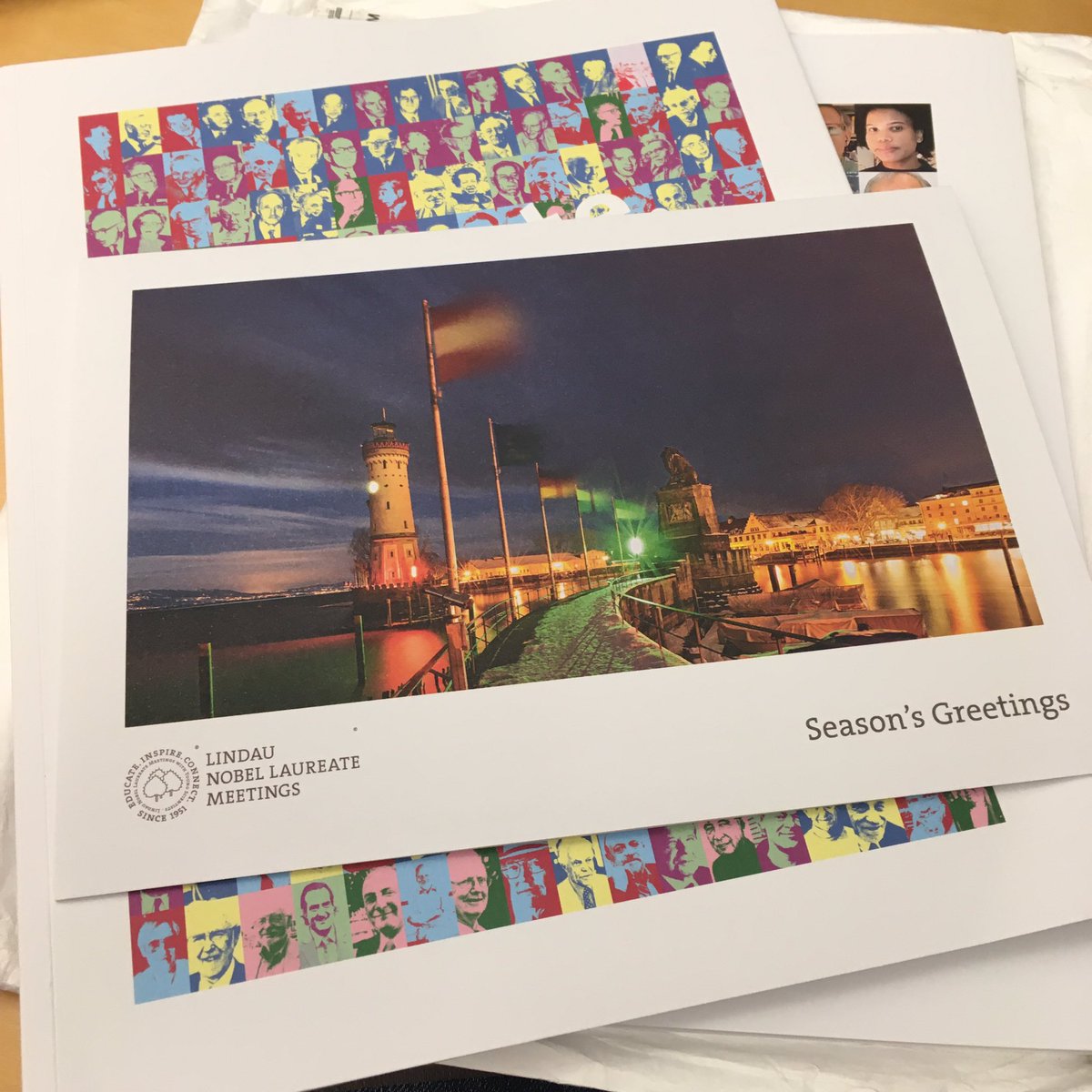 Ulrike_Boehm's tweet photo. Thank you for the season’s greetings, @lindaunobel! ☺️Although #LINO70 was postponed, you’ve rocked the online events #linosd #sciathon - Thank you also for highlighting my #WomeninResearch interview series in your report with great #womeninscience - To be continued in 2021 🎉😀 https://t.co/VdDPQO72cH