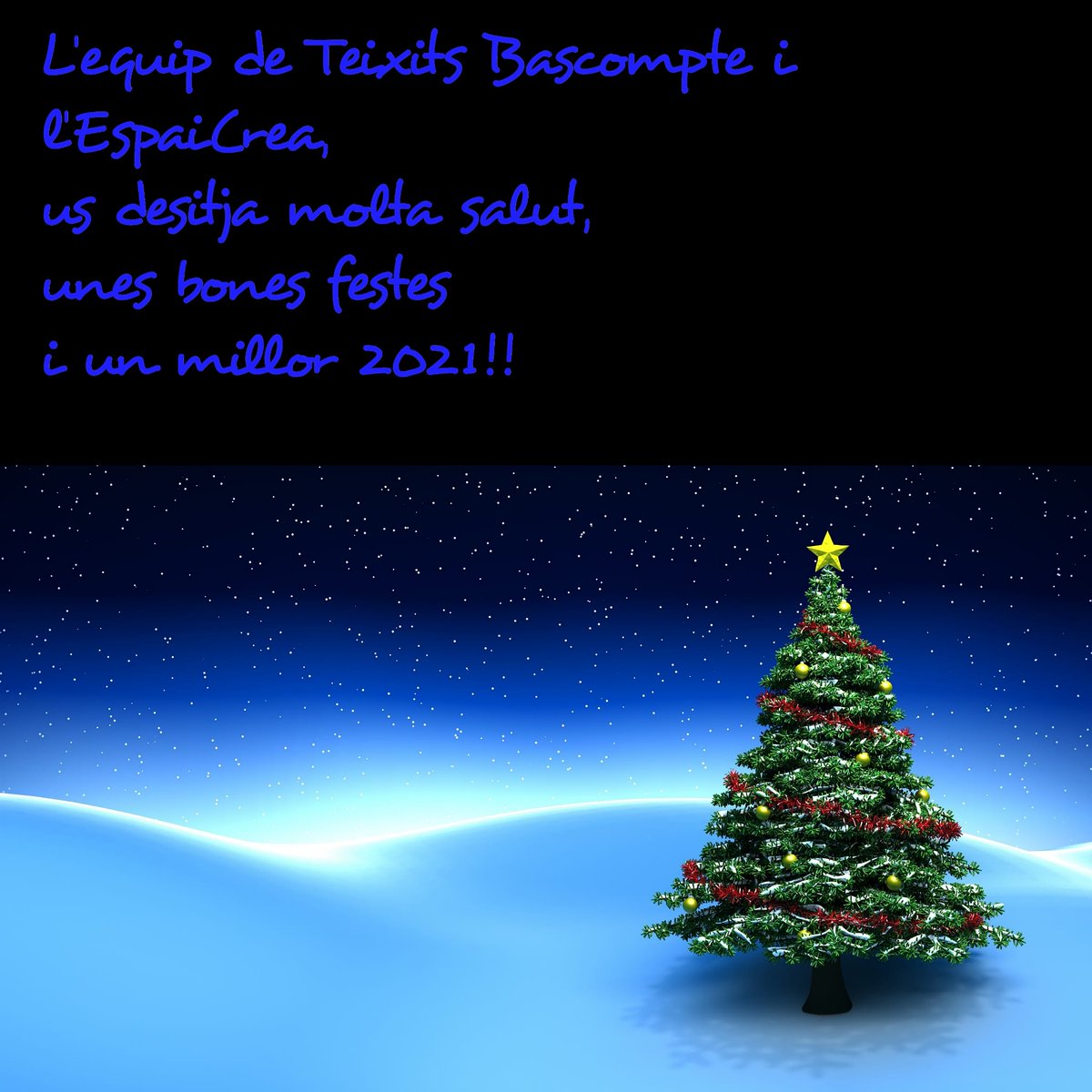 BascomptePatch's tweet image. Tot l'equip de teixits Bascompte i l'EspaiCrea us desitja molta salut, unes bones festes i un millor 2021 a tot hom!!!🎄🎄
Ja queda poc per tornar-nos a abraçar!!
#costura #costuracreativa #teixitsbascompte #espaicrea #patchwork #nadal2020