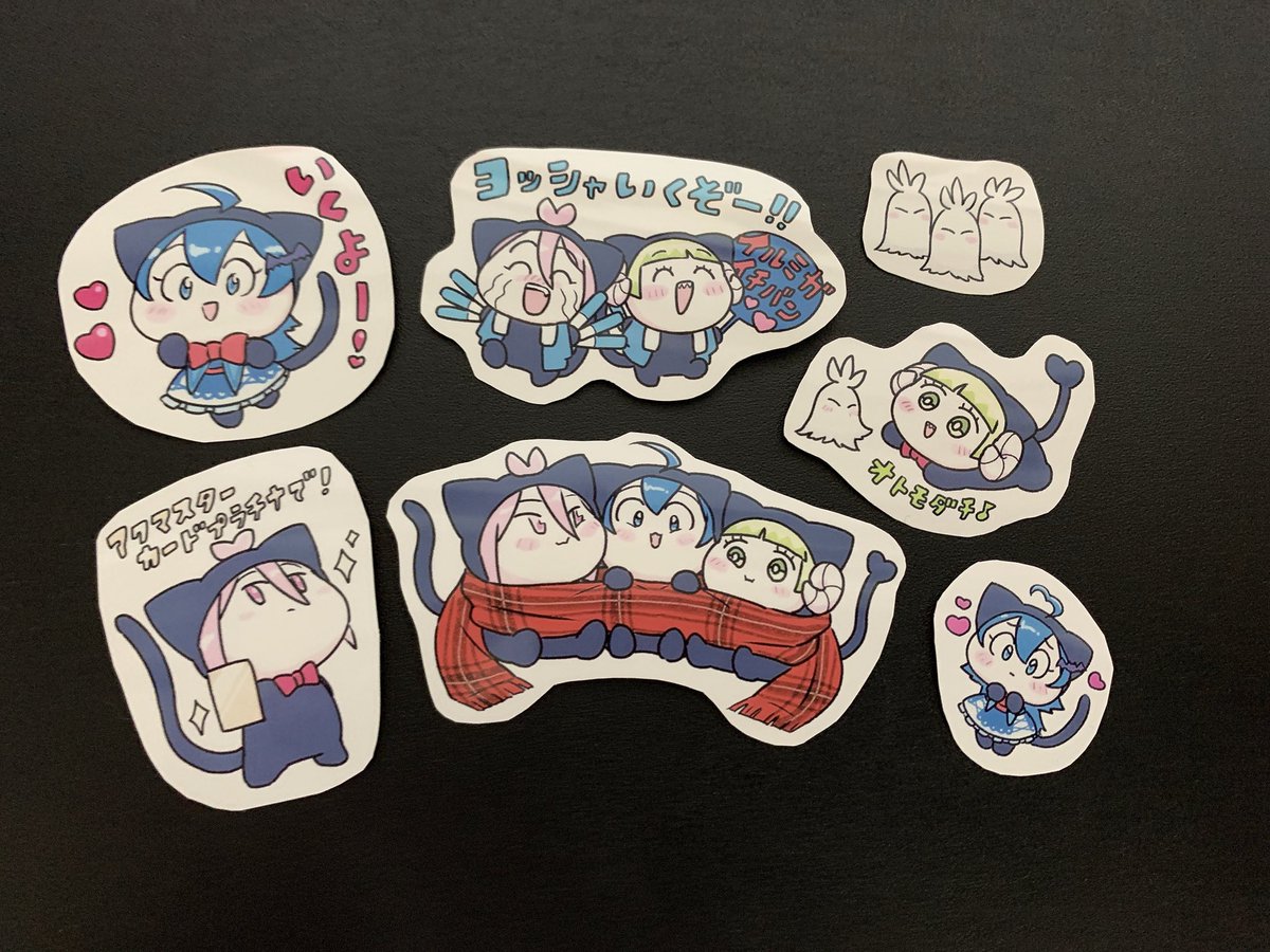 ネットプリントに登録してシール紙に印刷してみたんだけど色が飛んじゃって思ったより はむかつのイラスト