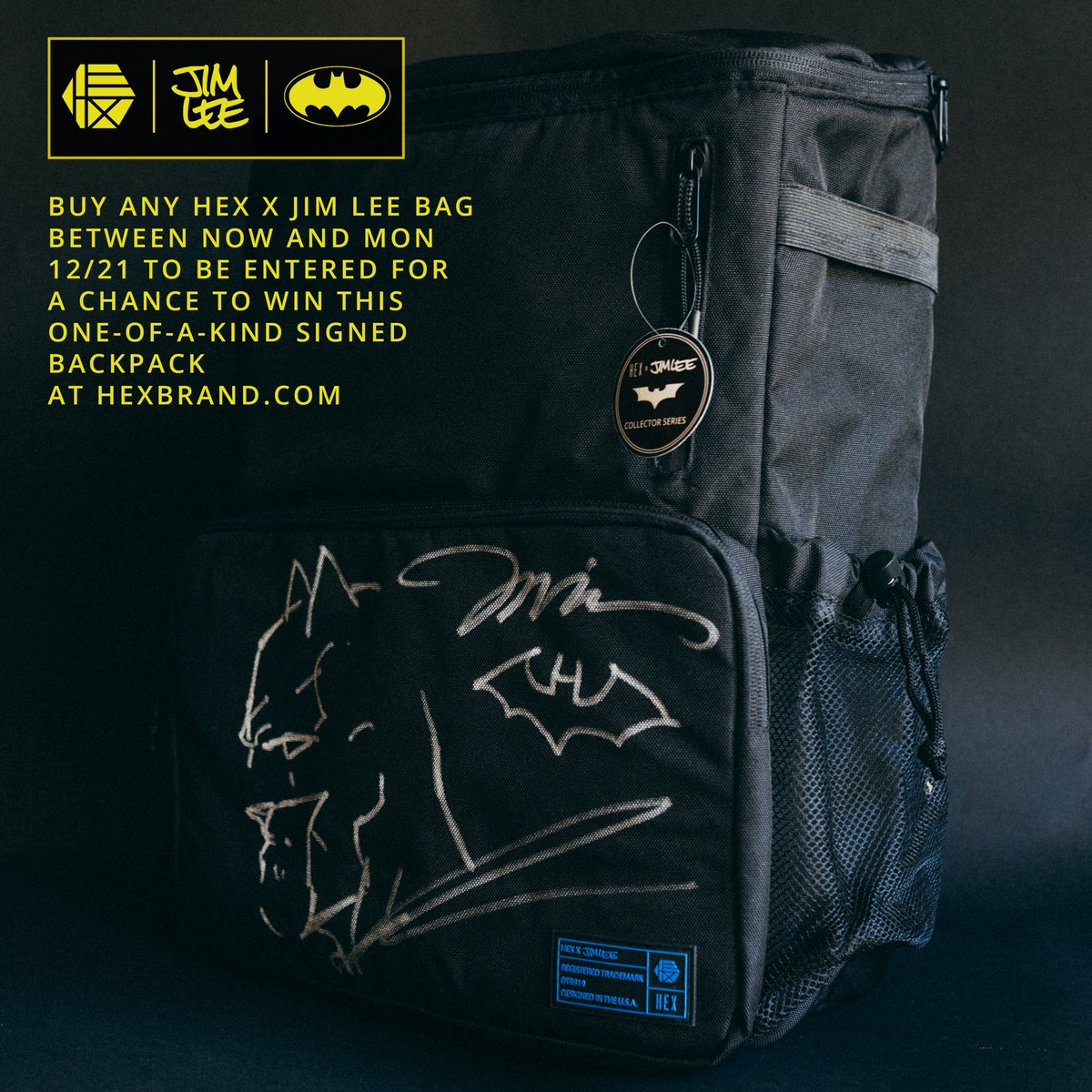 Last day to enter for a chance to win this one-of-akind HEX x @JimLee comic collector backpack. Just buy any Jim Lee bag and br entered for a chance to win! hex.tw/2RrwkfJ