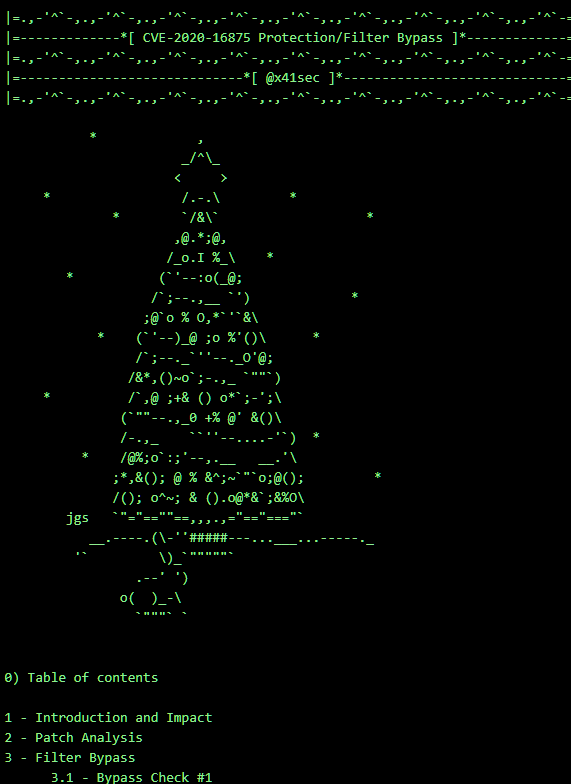 cyber_advising's tweet photo. [ CVE-2020-16875 Protection/Filter Bypass ] MICROSOFT EXCHANGE REMOTE CODE EXECUTION
https://t.co/y8bo9w9BUA https://t.co/yDDbZgmu4T