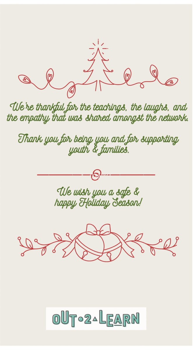 Out2Learn's tweet image. Happy Holidays! #Out2Learn#Holidays#Youth #HouTx