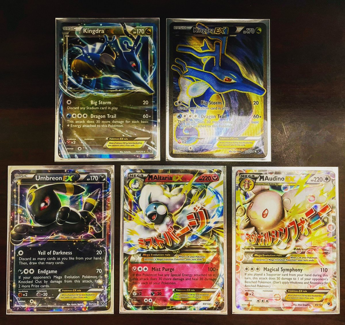 AceReboot's tweet photo. Had some real good luck with XY Fates Collide the other night. 

#xy #xyfatescollide #fatescollide #tcg #pokemon #pokemoncommunity #love #pokedex #pokemoncards #kingdra #umbreon #altaria #audino #pokemontcg #positivevibes #alphaace #alphaclub #collection #collector #pokemoncenter https://t.co/r94iZcNcPE