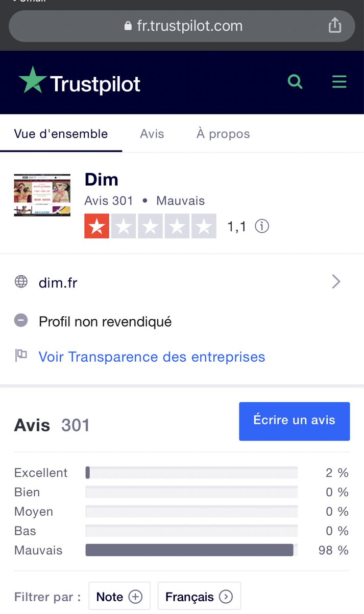 DjaonBea's tweet photo. Ça va pas fort chez @DIMparis
Pas de respect des ODR (offre de remboursement).
Évitez cette marque qui ne respecte pas ses clients !
#hontedim #dimgate @SignalArnaques
@UFCquechoisir @60millions https://t.co/oD5zqqb5y8