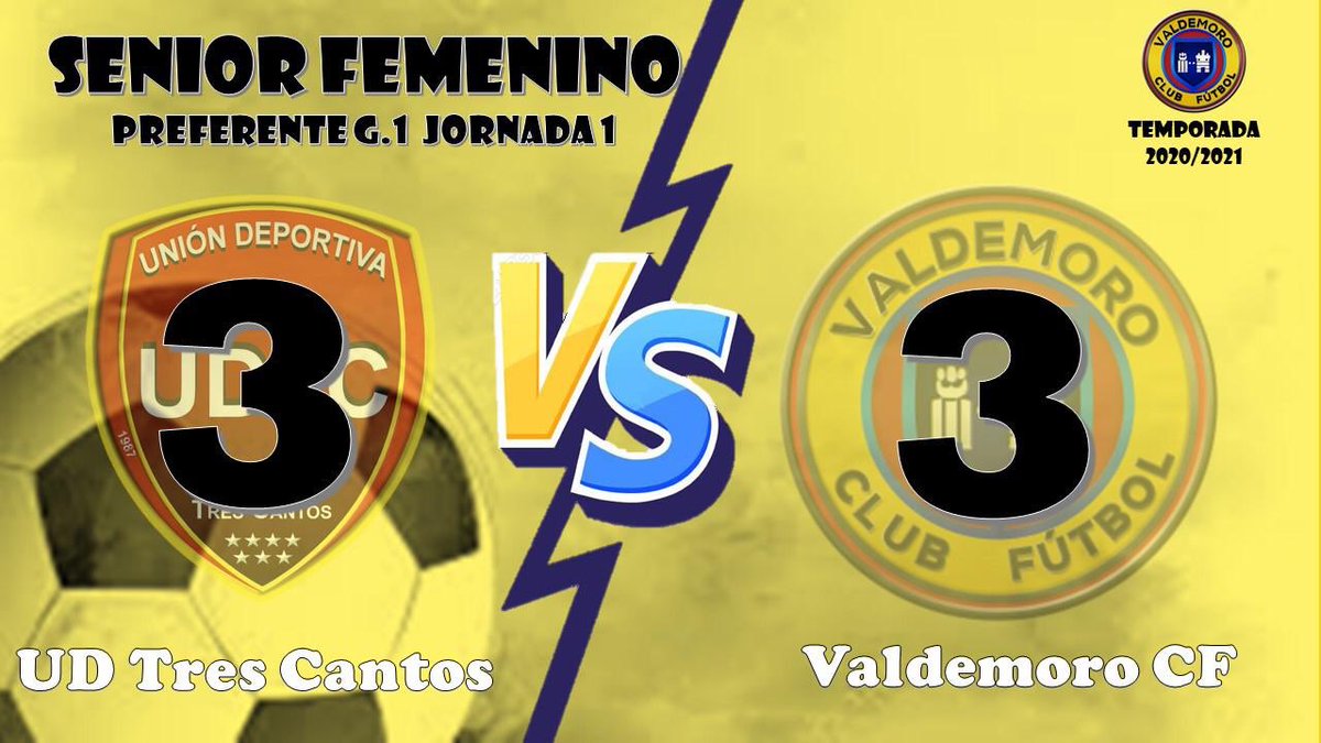 ValdemoroCF's tweet photo. 🟡🔵🟡RESULTADOS DEL FINDE🟡🔵🟡
A la tercera va la vencida. Nuestro Senior Femenino ha conseguido su primer punto a domicilio  en el partido disputado esta semana correspondiente a la jornada 1.¡Vamos Valdemoro!💪💪💪
#valdemoroesamarillo #valdemorocf #futbolmadrid https://t.co/F8sVKDWuM4