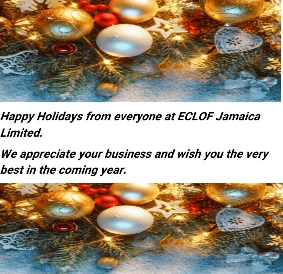 Merry Christmas and a happy new year #eclof #jamaica #SeasonsGreetings