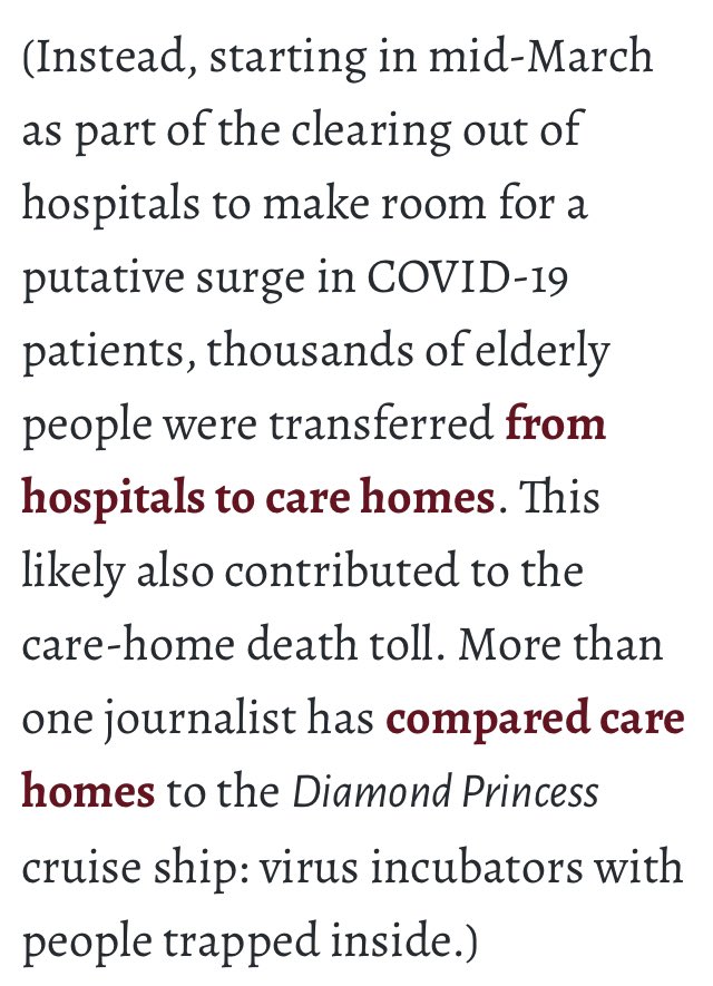 Canada: this article discusses how discharges from hospitals were also sent to care homes in that country as well: https://off-guardian.org/2020/05/26/were-conditions-for-high-death-rates-at-care-homes-created-on-purpose/