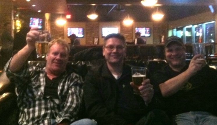 9 yrs ago today we poured our 1st pints at the Blind Monk. These 2 beauties were among our first customers that day. Thanks to everyone who has supported over the years. Cheers! <a href="/villagebrewery/">Village Brewery</a> <a href="/ReddawgHorizon/">Danny (Red Dawg)</a> <a href="/Rod_Dow/">Rod Dow</a>