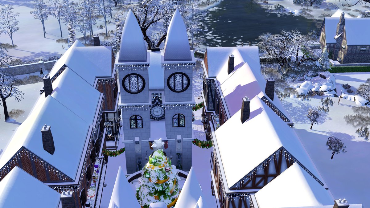 reverlautre's tweet photo. Je viens de partager " Jingle Bells " une place de village avec magasins, bar, discothèque, patinoire & quatre maisons. #nocc #moveobjects #creationfrancaise #maxis #eagame #reverlautre #noel #thesims4 #thesims #sims4 #sims #showusyourbuilds https://t.co/GTD4FybEEb https://t.co/MX6OeZJ7EK