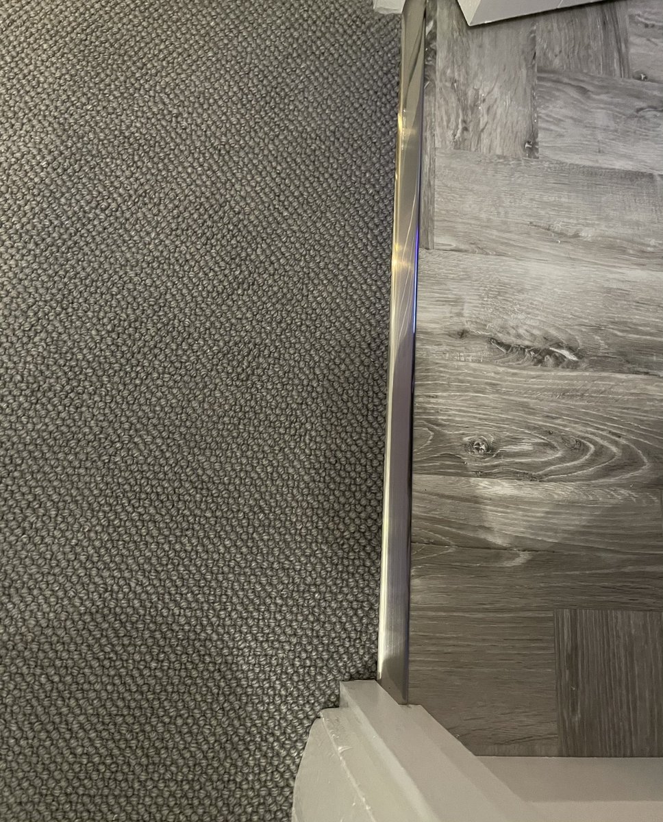 Finished this off <a href="/VictoriaCptLtd/">Victoria Carpets</a> Habberley Desert Fox &amp; <a href="/j2flooring/">j2 Flooring</a> Glacier Oak to stairs and landing finished off with <a href="/StairrodsUK/">Stairrods (UK) Ltd</a> Premier Trims in Satin Nickel