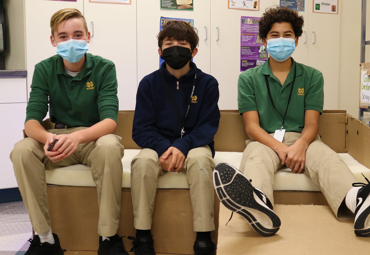 NDPMA's tweet photo. MAKERSPACE IN MIDDLE SCHOOL: Students in Notre Dame Middle School create fully functional furniture and arcade games for their unit finale: https://t.co/QeLavIvCDV #makerspace #stemeducation #STEM #makersgonnamake #makerEd #makingislearning https://t.co/sreMKVHzi7