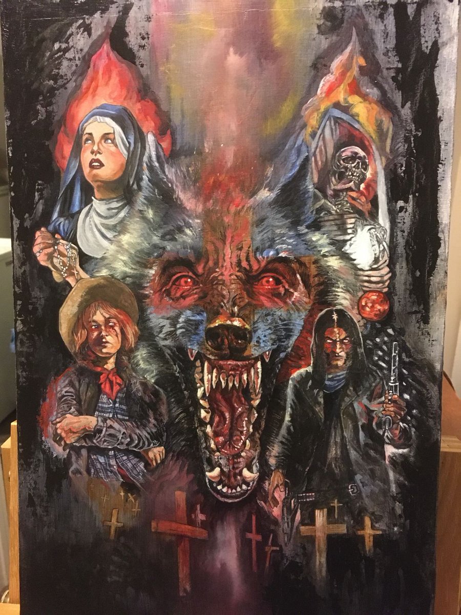 justintcoons's tweet photo. Nearing the end on this cover painting. Just doing touch ups. Splatter Western 8: THE THIRTEENTH KOYOTE by @KoyoteKris.
#splatterwestern #horrorwestern #horrorpainting #westernpulp
@deathsheadpress https://t.co/hAqc09yckB