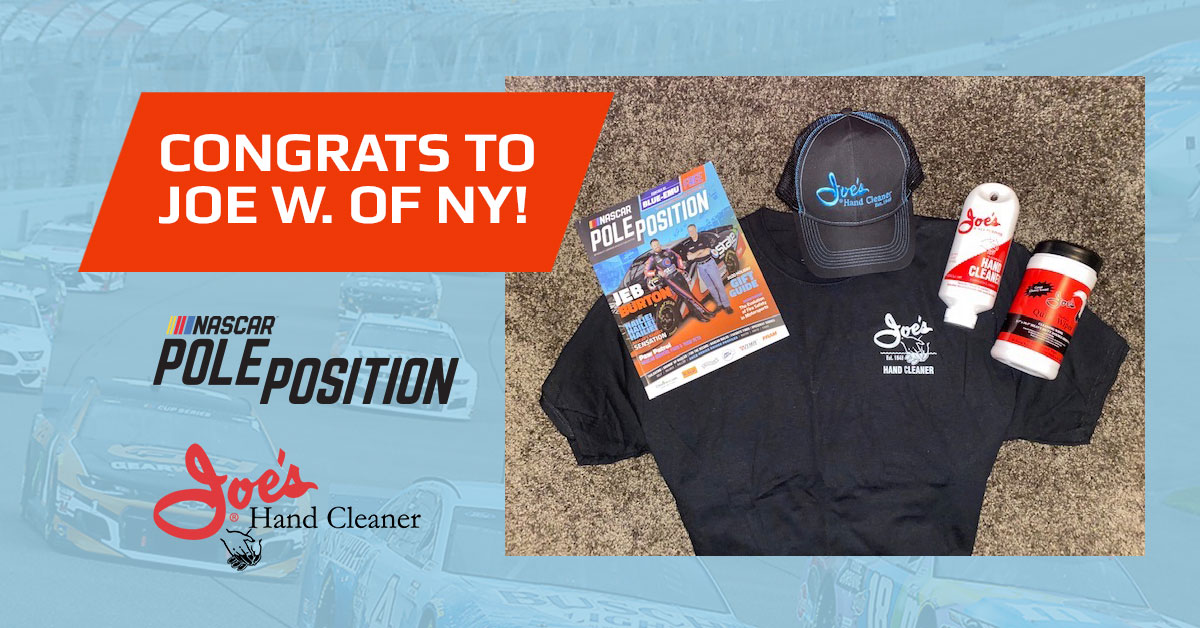Congrats to Joe W. on winning the 2020 Gear Package from <a href="/joeshandcleaner/">Joe's Hand Cleaner</a>!