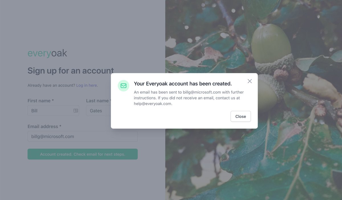 Basically took a weeklong break from this because life, but I'm back at it again.First contentious thing I've done is get rid of the password box. You don't need a password to signup. Instead you click on the verification email sent to you.