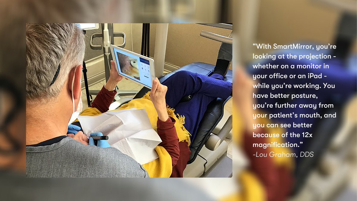 Want to learn more?  👉smartmirror.dental 💡
#SmartDentalMirror #BetterPosture #CovidFriendly #SeeBetter
<a href="/udpdentistry/">Lou Graham, DDS</a>