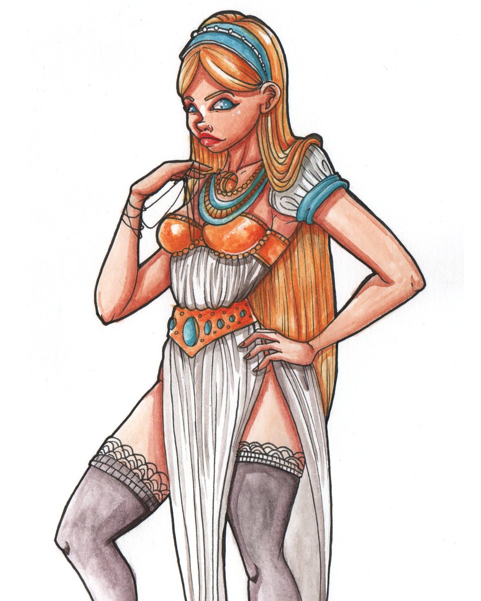 Valeithel's tweet photo. Petit tour chez les slaves aujourd'hui, avec Mokoch, déesse du filage, du tissage et des travaux domestiques.

#mokoch #goddess #slavic #threading #house #pinup #calendrierdelavent #christmas #traditional_art #watercolor https://t.co/jlAxodVurR
