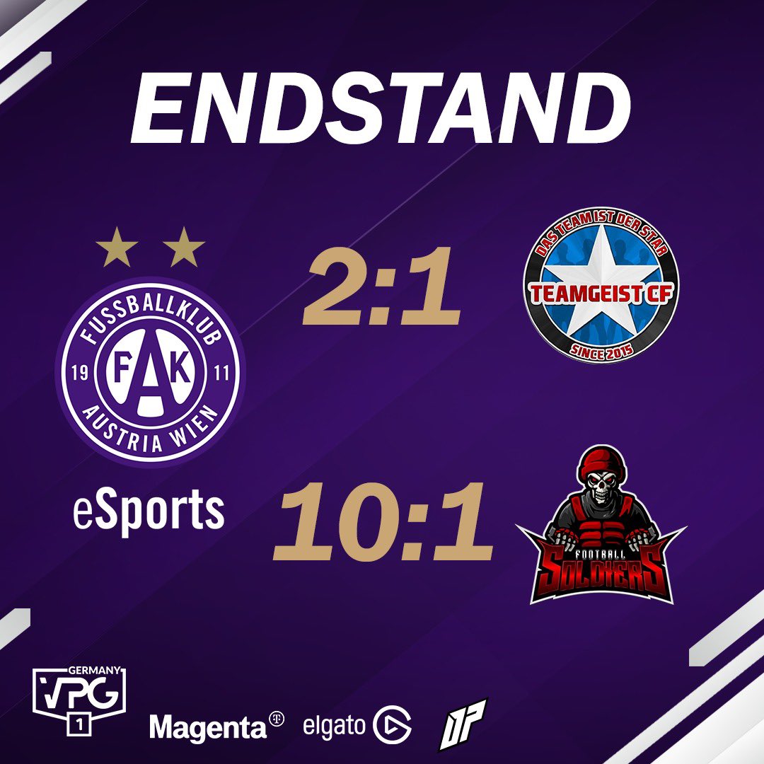FAK_eSports's tweet photo. ⚽️@VPGermany⚽️

Weiterhin ungeschlagen und 2 Punkte hinter der Spitze!

vs Teamgeist
🥅🅰️ @BLUESFOREVER92, Niyazi
🏅 Bluesforever

vs Football Soldiers
🥅 4x @leeroy11x, 3x Niyazi, 2x @Klausn_7, Bluesforever
🅰️ 3x Bluesforever, 2x Klaus, 2x Amar, Niyazi, Leeroy
🏅Niyazi

GG  💜 https://t.co/smhFcJrvEC