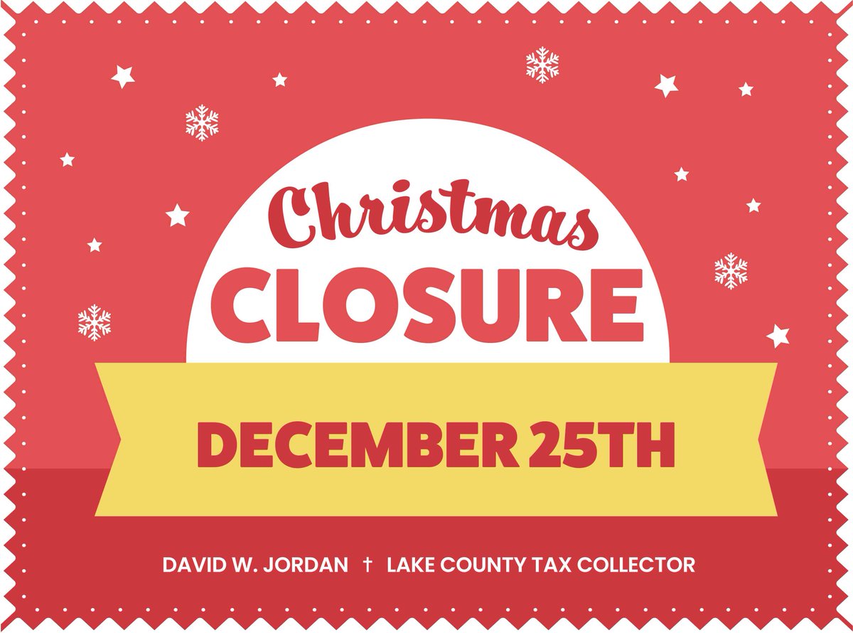 David W. Jordan Lake County Tax Collector tweet media