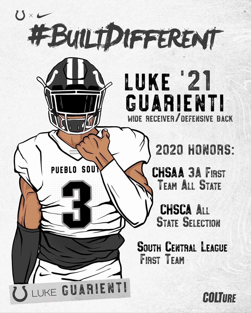 PuebloSouthFB's tweet photo. While we undoubtedly play a team sport, it is the willingness of the individual that refuses to be outworked that makes these gentlemen a different breed.

Congratulations to the 11 Colts who received state &amp; conference honors in 2020. #BuiltDifferent #COLTure #TheBestIsYetToCome https://t.co/5MsH9Wd1c0