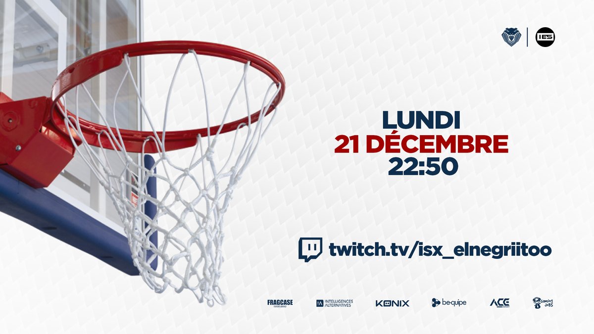 🏆 | NBA 2K

Pas de repos pour nos joueurs ! 

Après 2 matchs victorieux lors de la #FBL, nos joueurs participent à la <a href="/2K_IES/">International E-Sports (IES)</a> où ils affronteront l'équipe espagnole <a href="/eSportsGranca/">eSportsGranca</a> ! 🇪🇸

Rendez-nous fiers ! #CrGWin 

⏰ 22h50
📺 twitch.tv/isx_elnegriitoo