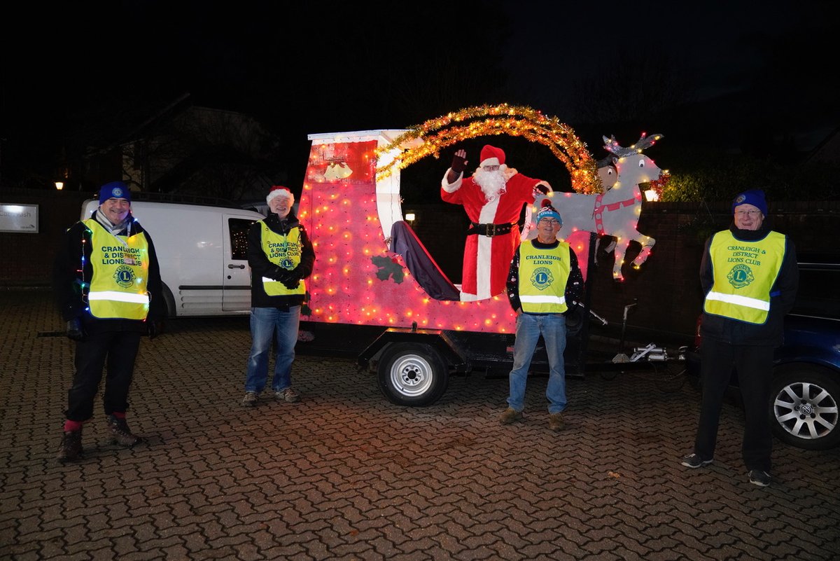 Cranleigh Lions wishes to thank the people of Cranleigh for their donations and giving Santa a friendly wave.  Thanks to your generosity over 140 individuals and families have been provided with vouchers.  Please keep safe, have a happy Christmas, and we will see you in 2021.