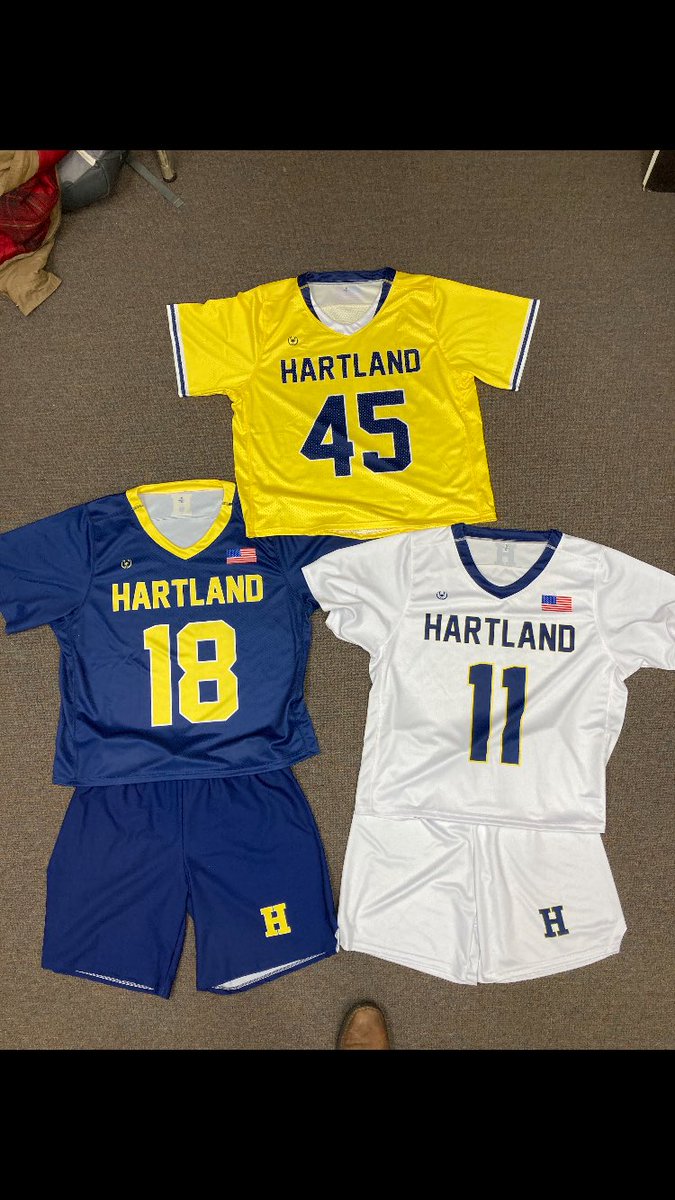 HartlandBoysLax's tweet photo. New Varsity uniforms for Spring 2021 👀 👀 👀.  Thank you @ScorpionSport - they look amazing 🦅🦅🦅 https://t.co/2vsCUL1E1a