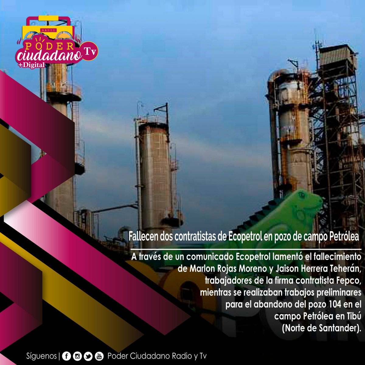 Un equipo técnico de Ecopetrol y de la compañía aliada se desplazará a la zona donde ocurrieron los hechos, con el fin de iniciar las investigaciones para determinar las causas que originaron el evento.