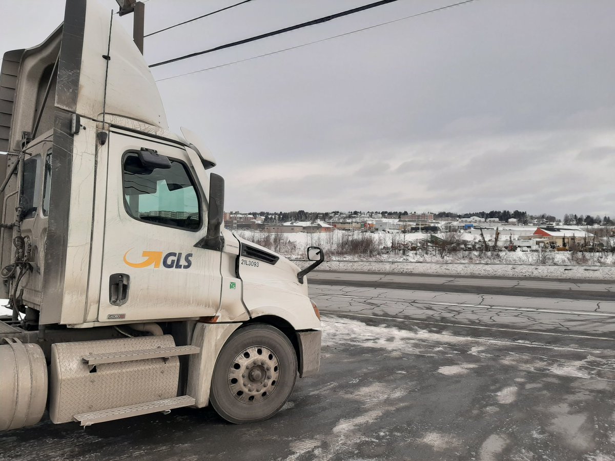 LucMurua's tweet photo. Winter takes a toll on our equipment, especially in tough areas like Saint Georges, Québec.  If you look closely you can see the scars of winter on this brand new GLS truck.   #weareGLSCanada #GLSCanada #wedeliver https://t.co/K26Zgc3PlR