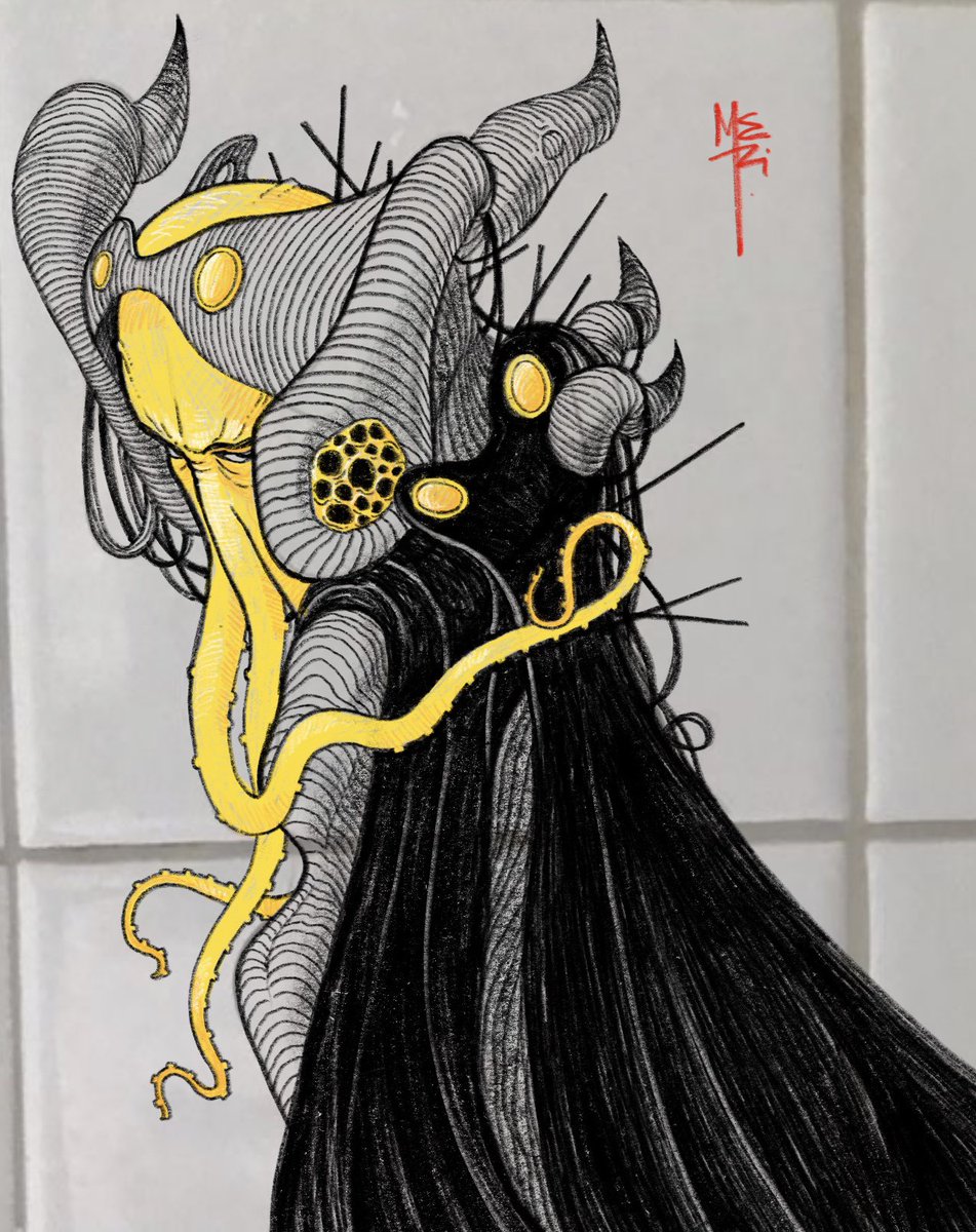 Metrissimo's tweet photo. Second post for today:
YELLOW KING on tile wall
#drawthisinyoutstylechallenge John Arcudi‘s template on instagram.
.
1 h 51 mins, procreate
.
#drawthisinyourstyle #dtiys #dtiyschallenge #cthulhu #yellowking #illustration #drawing #procreateart #tornachcarcosa #pnpcarcosa https://t.co/KnfgXCQ8Qi