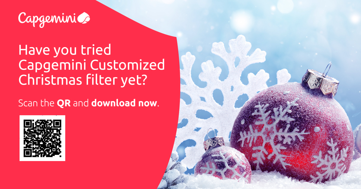 CapgeminiBE's tweet photo. Adding some spice to your festive vibe here’s an awesome Capgemini-branded Facebook filter. Download now and don’t hesitate to share your lovely festival pictures.
#CapgeminiXMasSweater #UglyChristmasSweaterDay #Funisoneofourvalues #LifeAtCapgemini. https://t.co/p0uFbxYUQI