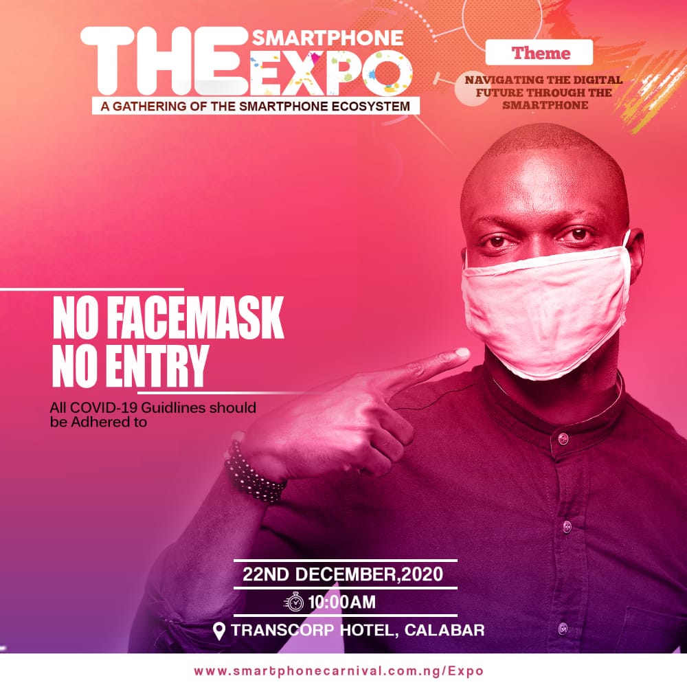 CarnivalCalabar's tweet photo. For those who ain't in Calabar, and would want to connect with us, we'd stream LIVE on our FACEBOOK AND INSTAGRAM pages, follow us on FACEBOOK @Smartphone Photo Carnival, INSTAGRAM @smartphonecarnival, TWITTER @SPCcalabar.
Our Hastags are: #ThesmartphoneExpo #spce2020 https://t.co/T4Nuz1mbBm