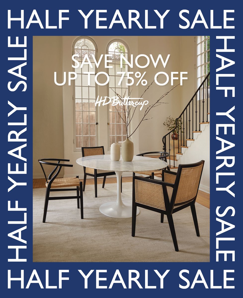 Our favorite time of the year has arrived!

Shop our Half Yearly Sale and save up to 75%* both online and in-store.

*Conditions apply. See store for more details
hdbuttercup.com/collections/ha…