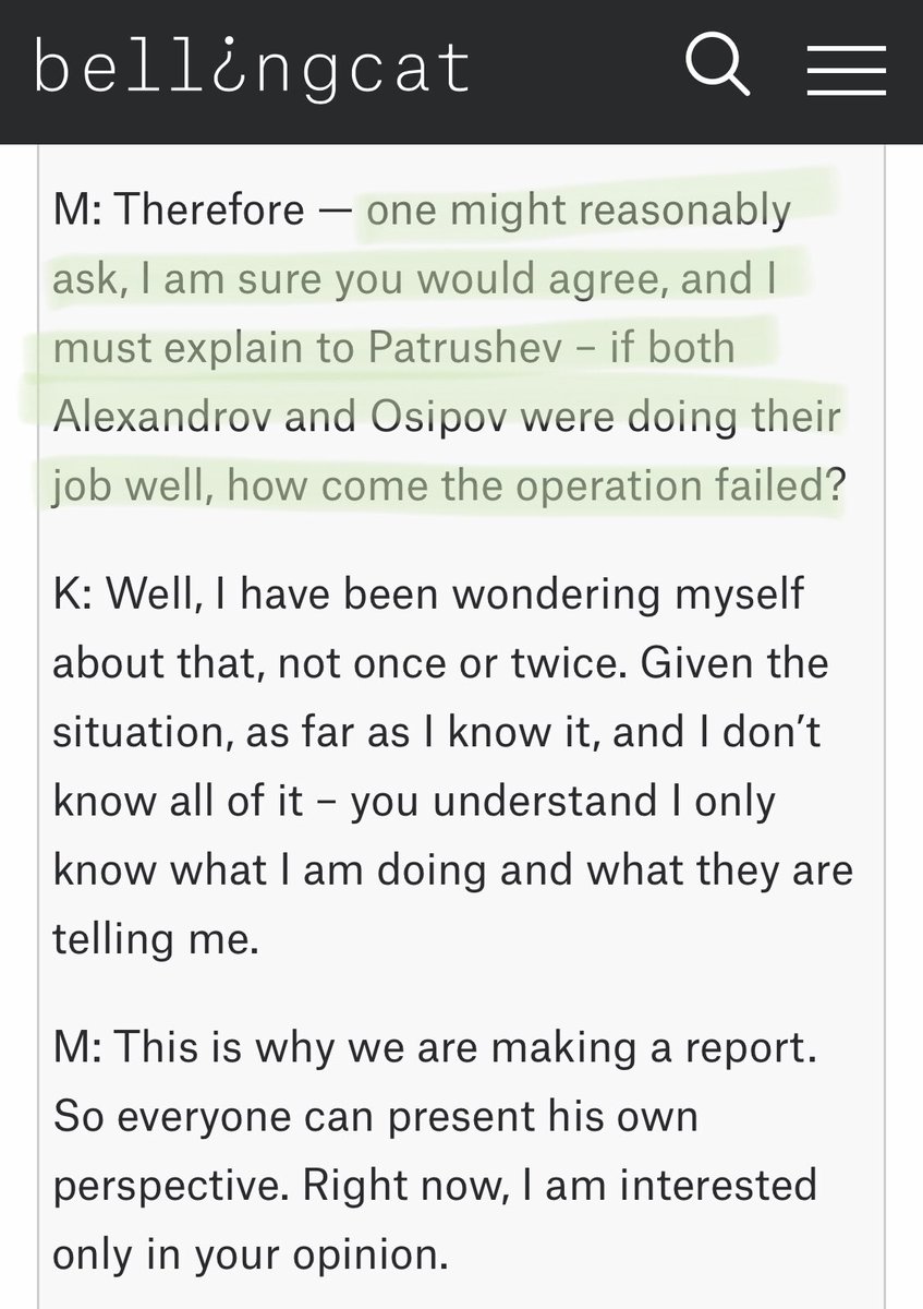 Next we see another  @RobertCialdini tactic: micro-yes. We see  @navalny get his target “up the yes ladder” by stating what we should all agree with: if these people did their job well, why did the murder fail?The target quickly moves toward yes and rapport w/ this argument.